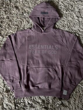 Essentials Fear Of God SS23 Plum Hoodie